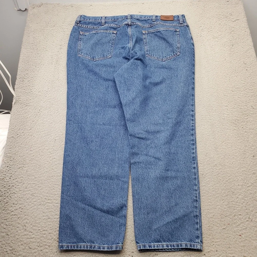 L.L. Bean Jeans Mens 42x30 Blue Denim Classic Fit Straight Leg Streetwear Grunge